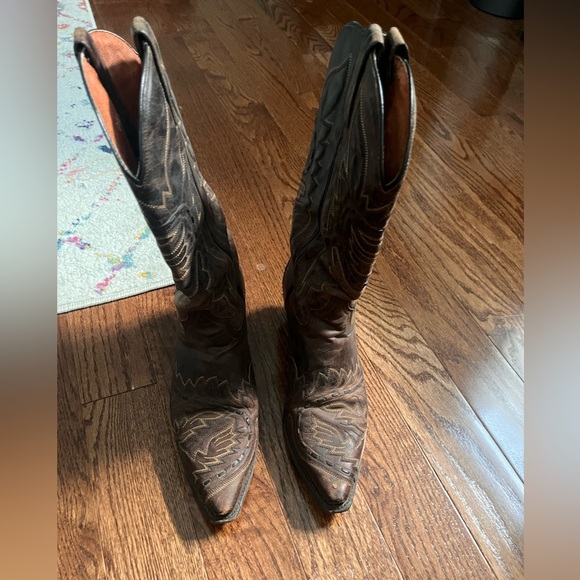Dan Post Brown 14inch Women’s Cowboy Boots - Size 9.5 - Picture 5 of 10